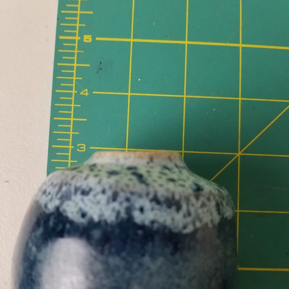Ceramic Vase Blue Textured Décor Accent‎ Bud Vase Art Pottery Small